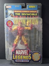 Marvel Legends Series 1 Iron Man Toy Biz 2002 MOC Comic Display Stand Figure