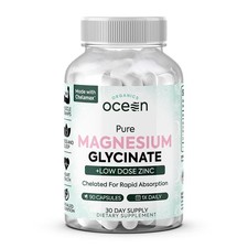 Organics Ocean Pure Magnesium Glycinate with Zinc - 90 Count Pack of 1 
