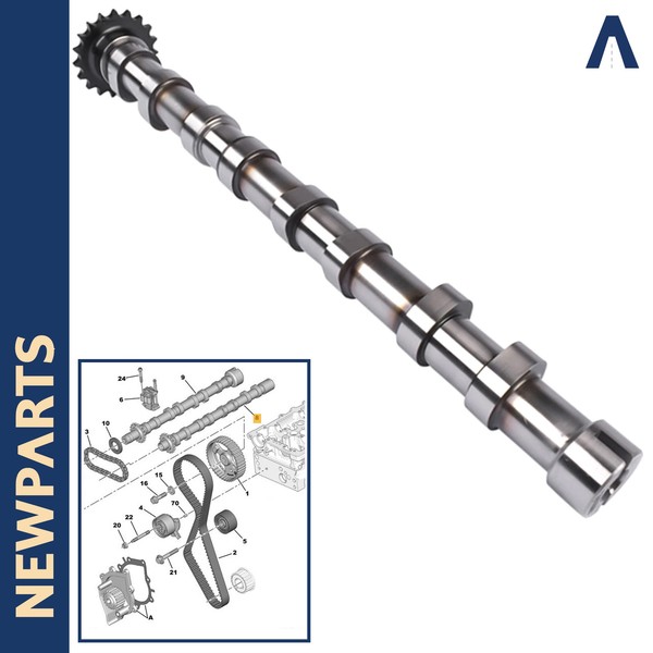 Nockenwelle Einlass Seite FüR CitroËN Jumper Jumpy 3 2.0 2.2 HDI 9804424180-image