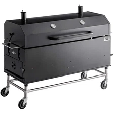 Backyard Pro 554SMOKR60KD 60" Charcoal / Wood Smoker Grill with Adjustable Grate