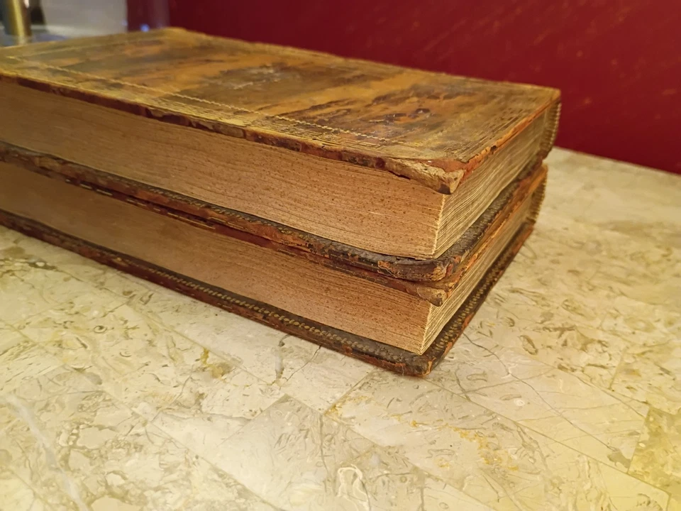 🏴‍☠️ 1801 (2) Vol "Junius" Full Calf Public Advertiser Letters Illustrated - Image 2 of 4