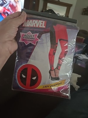 Marvel Lady Deadpool Adult Standard Leggings Halloween Costume Cosplay