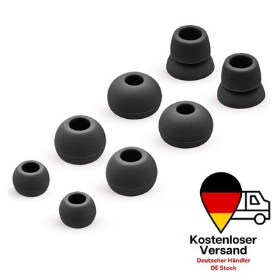 8x Silikon Ohrstöpsel Earbuds Set für Powerbeats 2 / 3 In-Ear Eartips Schwarz