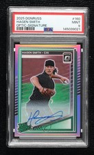 2025 Panini Donruss Optic Holo Prizm Signatures Hagen Smith PSA 9 MINT Auto 8d2