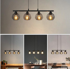 4 Way Vintage Industrial Pendant Light Cage Ceiling Lamp Hanging Retro