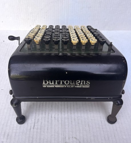 Vintage Burroughs Calculator Adding Machine 5 10 Column Row Key Driven 1915 BH - Picture 3 of 10