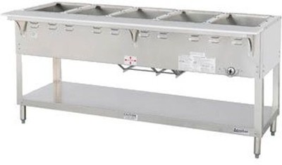 Duke WB305 72 3/8'' Hot Food Table w/ (5) Wells & Cutting Board, Natural Gas
