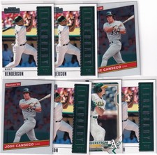 LOT (7) SACRAMENTO ATHLETICS MLB BASEBALL RICKEY HENDERSON SODERSTROM RC - 816