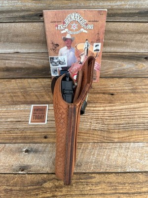 Vintage Tex Shoemaker Brown Leather Jordan Style Holster For Smith