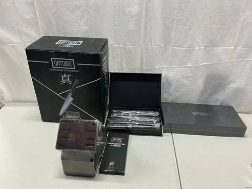 Yatoshi 15 Piece Kitchen Knife Block Set Dark Brown High
