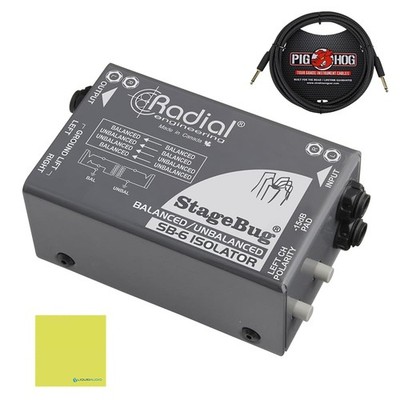 Radial Engineering StageBug SB-6 Passive Stereo Line Isolator Bundle w/Pig Ho...