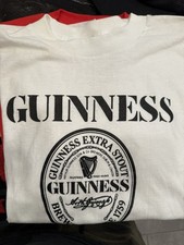 Vintage Guinness T-shirt XL Made In USA Single Stitch 80’s DEADSTOCK