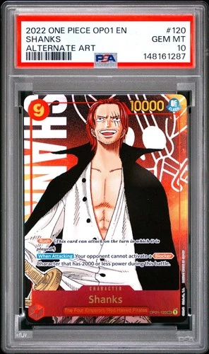 One Piece Shanks Alternate Art OP01-120 PSA 10 Gem Mint