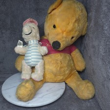 Vintage GUND Winnie The Pooh Large Plush Piglet Stuffed Animal Lot Disney USA