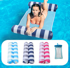 3/5/8 Pack Pool Hammock Float 4-in-1 Water Lounge Chair Saddle Drifter PVC
