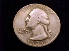 1937-D  Washington Quarter, Fine Grade.