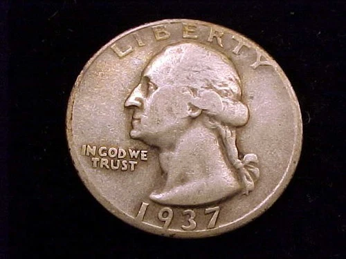 1937-D  Washington Quarter, Fine Grade.