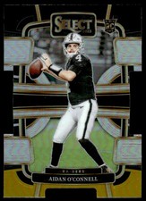 Aidan O'Connell 2023 Panini Select #58 Black and Gold Prizms Die Cuts RC Raiders
