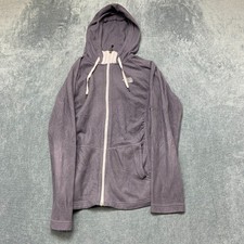 The North Face Fleece Hoodie Womens Medium Gray Full Zip Drawstring Winter Wear