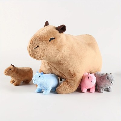 Capybara Family 13 Inch Stuffed Animals Toddler Plush Toys Kids Doll Gift 5Pcs