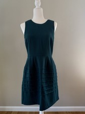 Madewell Women's Sheath Green Fit Flare Textured Sleeveless Dress - Size 6