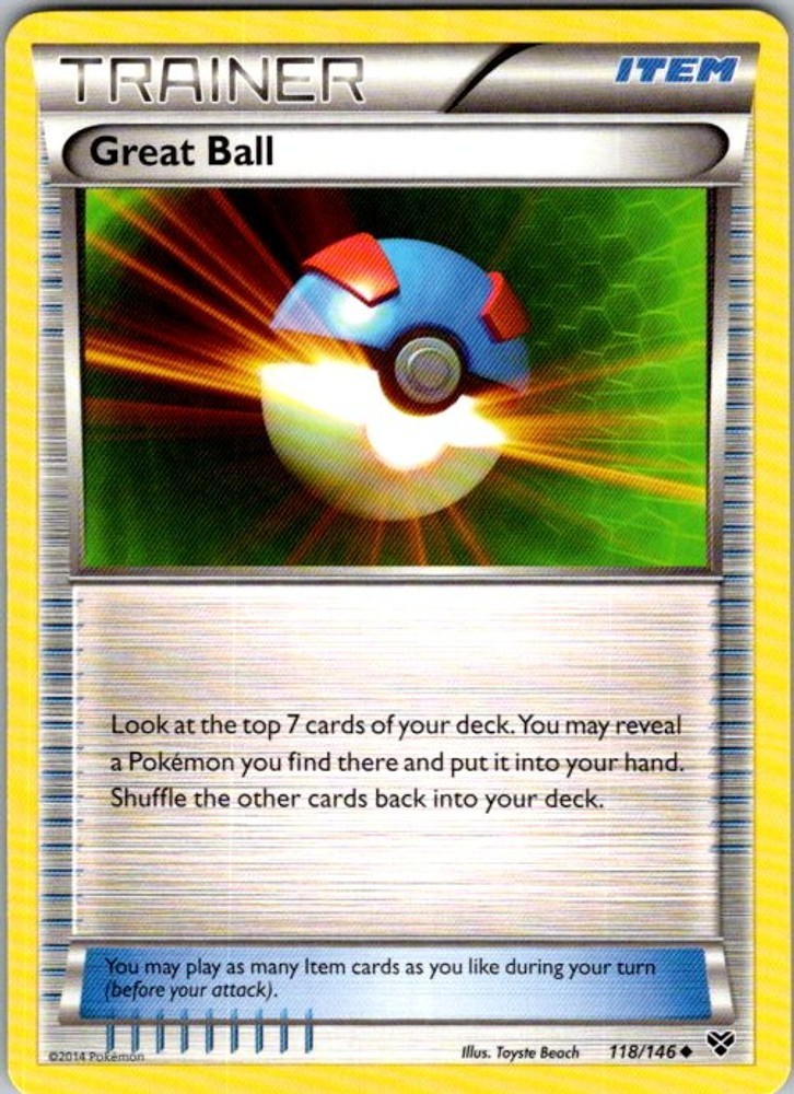 Pokemon XY Base Set Great Ball 118/146 NM