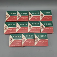 Singer Fashion Discs Lot Of 11 For 401/403 Machines Made USA, Original Boxes VTG