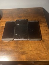 Lot of 3 HTC Smartphones Cracked Screens Untested For Parts or Repair