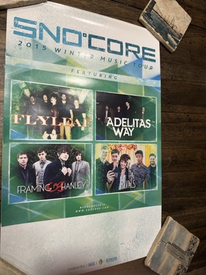 Tour Poster Flyleaf Adalitas Way Fit For Rivals 11 x 17 Snocore 2015 NEW