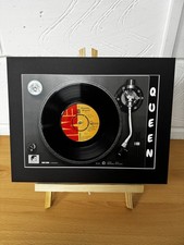 Queen - Bohemian Rhapsody Genuine 7" Single Vinyl on a Record Player Print