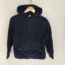 Old Navy Full Zip Hoodie Kids Large 10-12 Navy Blue Fleece Sweatshirt Jacket