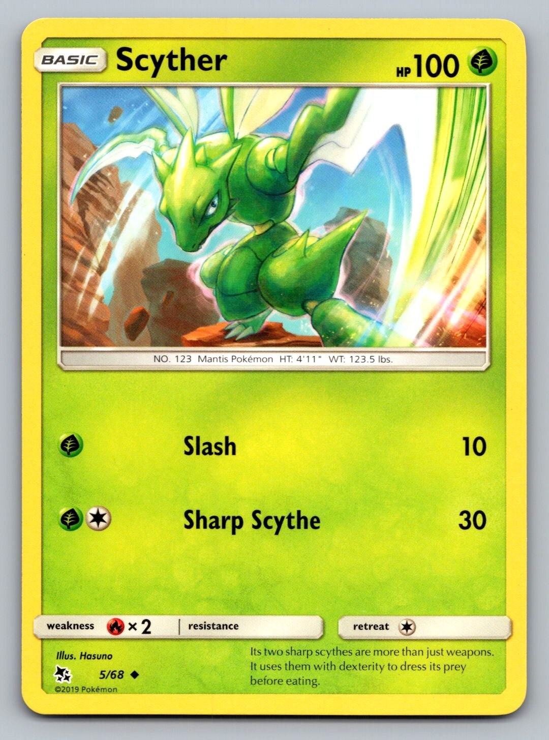 Pokemon TCG Hidden Fates Scyther #5