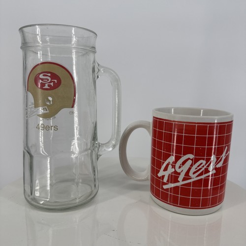 Vintage San Francisco 49ers Papel Coffee Mug & Tall Drinking Glass Set - Picture 2 of 4