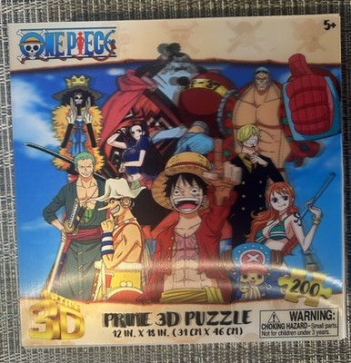 Prime 3D One Piece 3D Puzzle 200 Pieces Comics & Mangas 42x18 in Multicolor