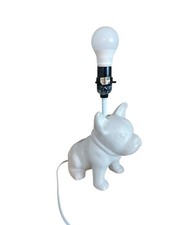 2015 Baby Bulldog Frenchie Dog Lover Lamp Spotlight Decor White Pet Works