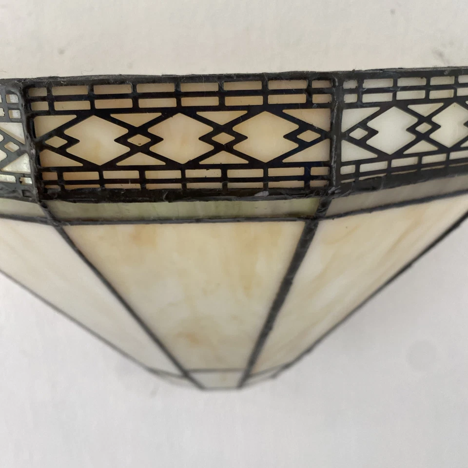 4 x TIFFANY STYLE HANDCRAFTED GLASS WALL LIGHTS (sold together) - Image 4 of 4