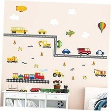 Construction Transportation Wallecals Car Truck Plane Boys Wall Stickers D