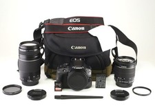 Canon EOS 100D DSLR & 18-55 & 75-300mm Dual Kit Refurbished +12 Month Guarantee