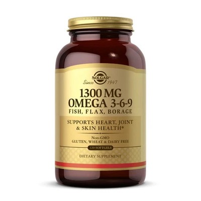 Solgar, Omega 3-6-9, 1300 mg, 120 Softgels