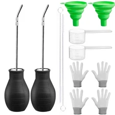 Diatomaceous Earth Powder Duster Long Metal Tube Garden Powders Bulb Dispenser