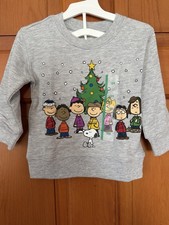 Toddler Unisex Peanuts Snoopy Christmas Crewneck Sweater Size 18 Months NWT