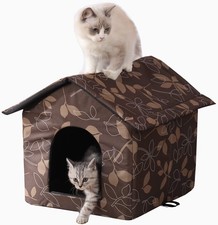 Feral cat Houses for Winter Outdoor Cats Insulated Weatherproof Waterproof Warm