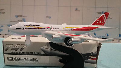 Airbus 747 AirBus Plane Model Series Friction Red Airplane 1/600 Miniature Airplane