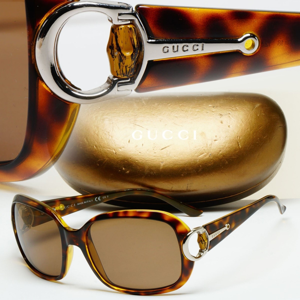 Gucci Sunglasses 2007 Vintage Brown Horsebit GG 3132/S 791CC