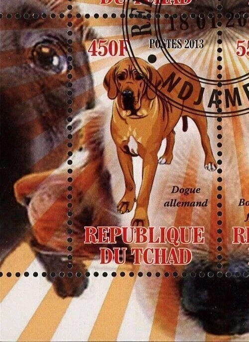 Dogs Stamp French Buldog German Dog German Berger Souvenir Sheet MH - Image 4 of 4