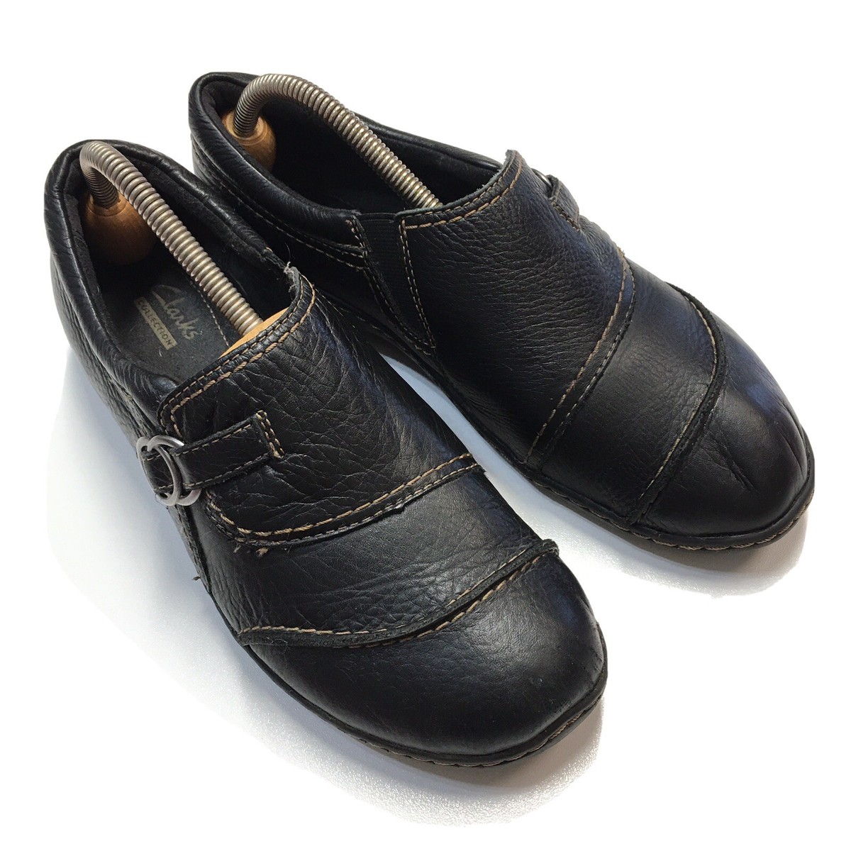 Clarks Collection Ashland Indigo Womens Shoe Black Leather