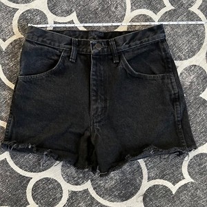 Rustler Black Cutoff Denim Shorts ~SZ 30~ Mid Rise Vintage