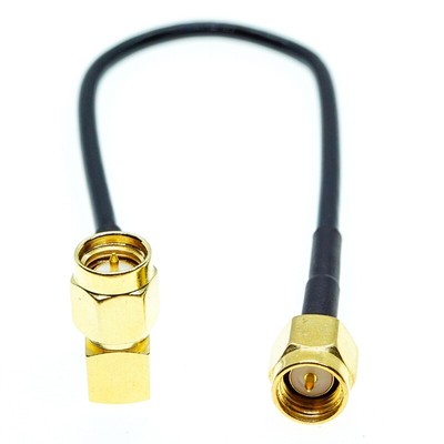 SMA Male to SMA Male Right Angle RF Jumper pigtail Cable RG174 Coax Connector