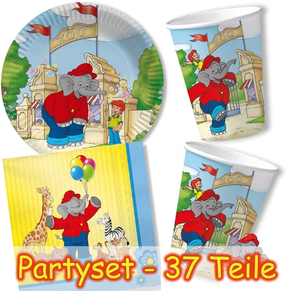 Benjamin BlÜMchen Party Set - 37 Teile Kindergeburtstag Kinder Geburtstag Deko-image