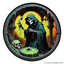 Occult Grim Reaper Patch Up To 25cm, Iron On Skeleton Skull Jacket Backpatch